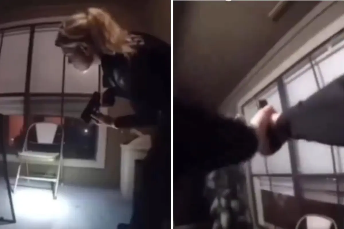 Acemi kadın polisler, kapıyı tabanca ile açan ev sahibine kurşun yağdırdı