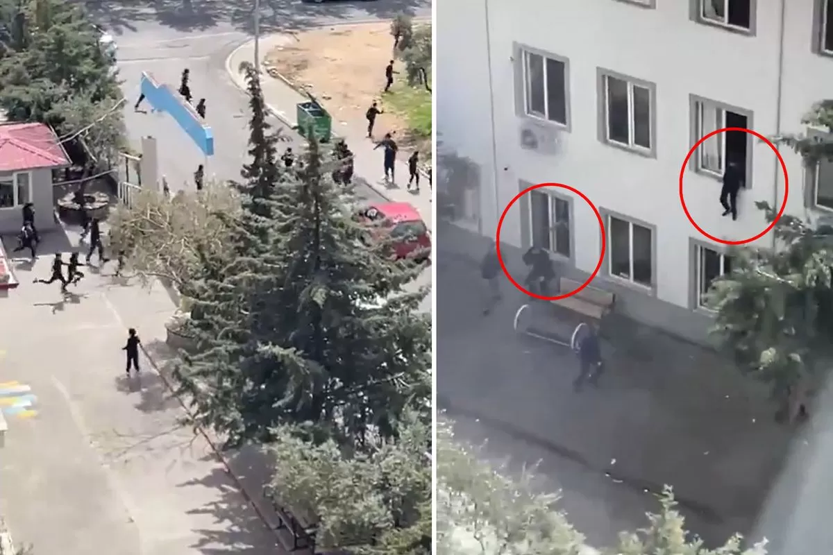 Kahramanmaraş’ta okula saldırı anı kamerada! Öğrenciler camlardan atladı