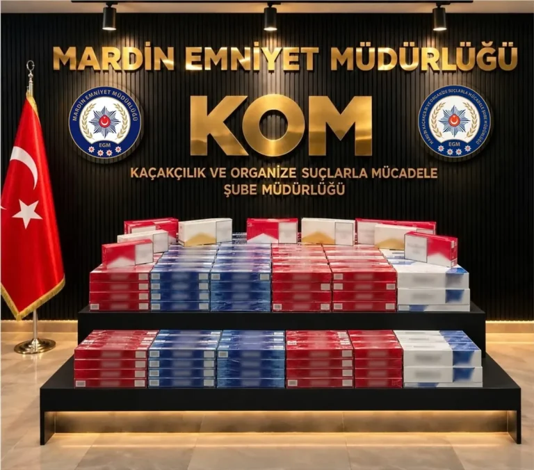 Mardin Nusaybin’de araçta 4 bin 500 paket kaçak sigara bulundu, 2 şüpheli yakalandı